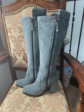 Gaia D este Women Tall Leather Boots Size 37